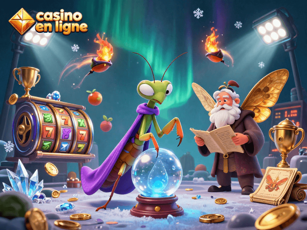 Visualisez le riche monde du casino en ligne avec des éléments de jeu captivants et des personnages mystiques.