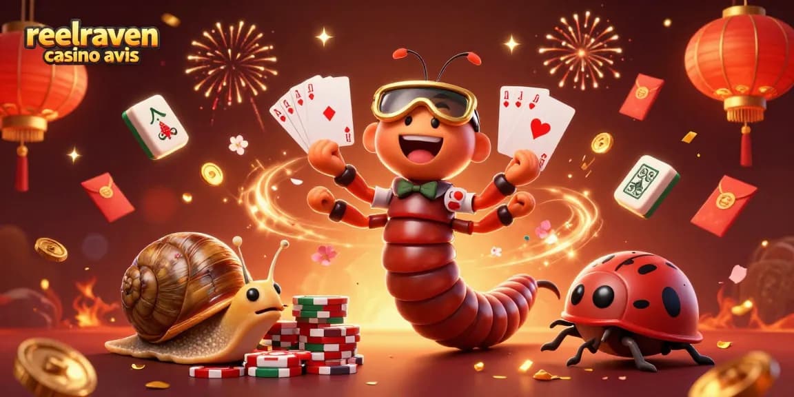 Découvrez l'avis sur le casino ReelRaven à travers une illustration dynamique de jeu.
